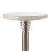 White Marble & Metal Table with Pedestal Base - Sweatfully