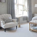 White Marble & Metal Table with Pedestal Base - Sweatfully