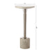 White Marble & Metal Table with Pedestal Base - Sweatfully