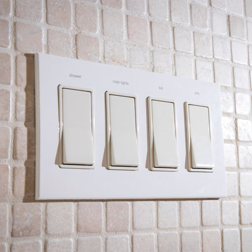 CleanPlate Wall Plate in Contemporary White for Rocker Switches - Sweatfully