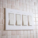 CleanPlate Wall Plate in Contemporary White for Rocker Switches - Sweatfully