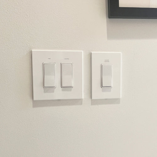 CleanPlate Wall Plate in Contemporary White for Rocker Switches - Sweatfully