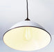 Large White Enamel Farmhouse Pendant Light - Sweatfully