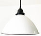 Large White Enamel Farmhouse Pendant Light - Sweatfully