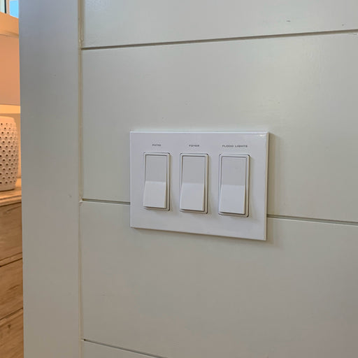 CleanPlate Wall Plate in Contemporary White for Rocker Switches - Sweatfully