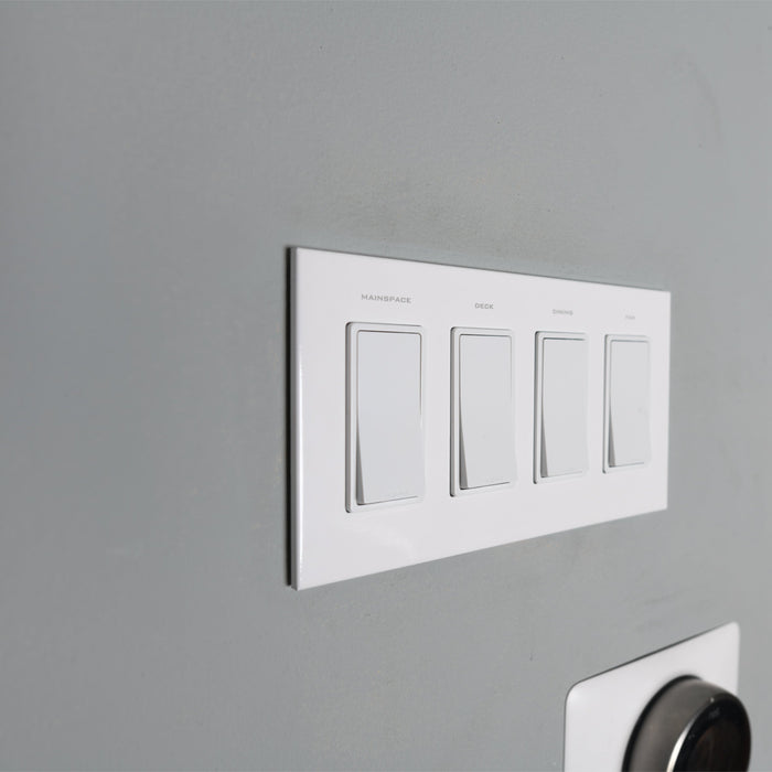 CleanPlate Wall Plate in Contemporary White for Rocker Switches - Sweatfully