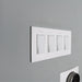CleanPlate Wall Plate in Contemporary White for Rocker Switches - Sweatfully