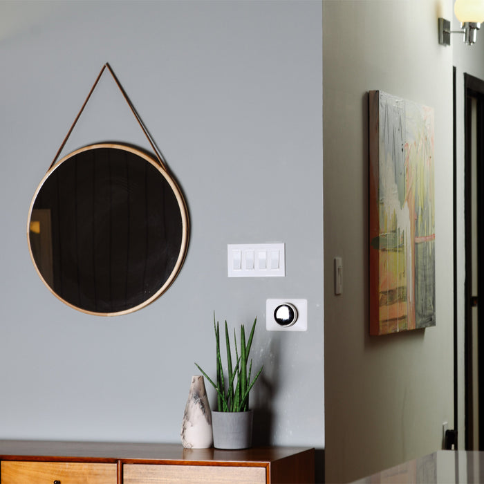 CleanPlate Wall Plate in Contemporary White for Rocker Switches - Sweatfully