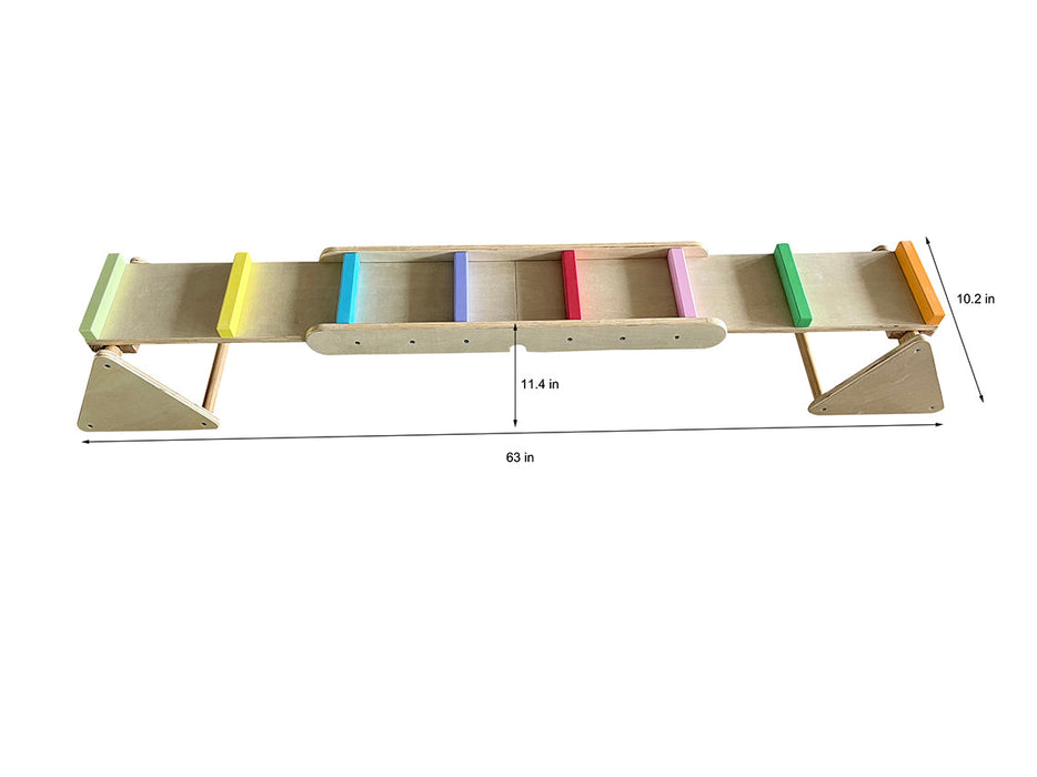Willow- Rainbow Seesaw and Balance Beam - Sweatfully