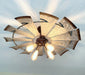 Farmhouse Windmill Light Fixture Flush Mount Ceiling Light 30" - Sweatfully