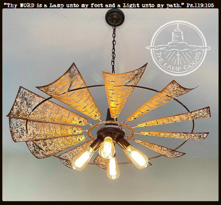 Windmill Chandelier Farmhouse Lighting Fixture - Sweatfully
