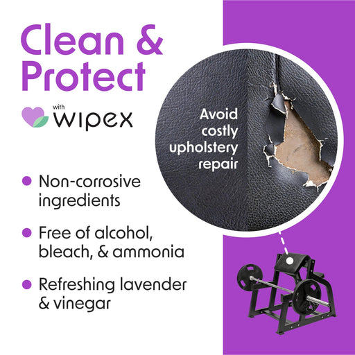 Wipex 400 Yoga Mat Wipes | Natural | Plant-based | For Fitness & Yoga Gear, Chiropractic, Massage Tables - Sweatfully