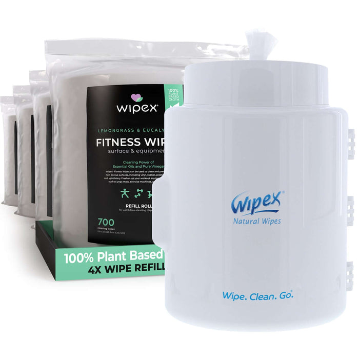 Wipex 700 Plant-Based Gym Wipes Bulk Refill Roll | Natural Fitness Equipment Wipes - Sweatfully