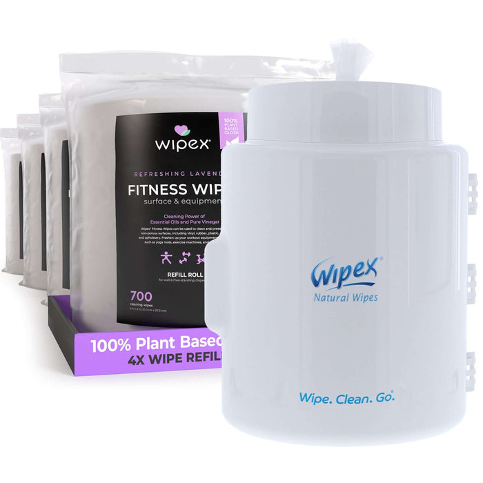 Wipex 700 Plant-Based Gym Wipes Bulk Refill Roll | Natural Fitness Equipment Wipes - Sweatfully