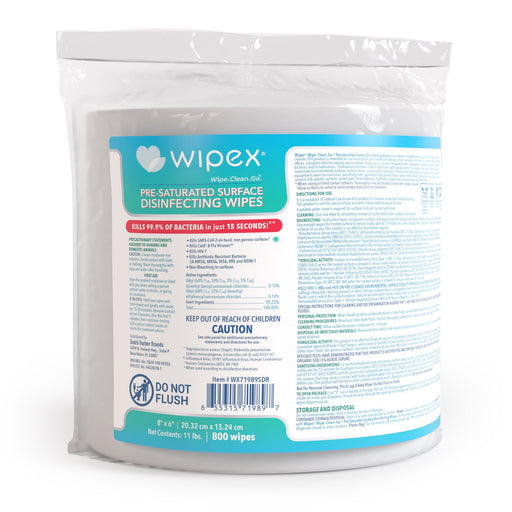 Wipex® EPA-Registered Disinfecting Wipes Roll 800ct. - Sweatfully