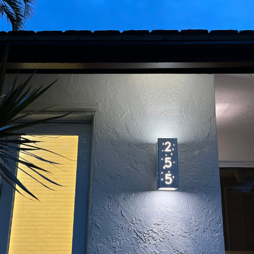 RadiantLight Address Marker Wall Sconces - Outdoor Wall Lights - Sweatfully