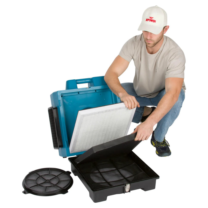XPOWER X-2580 Professional 4-Stage HEPA Mini Air Scrubber - Sweatfully