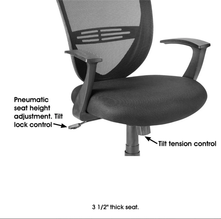 Uline Receptionist Mesh Task Chair H-3642 - Sweatfully