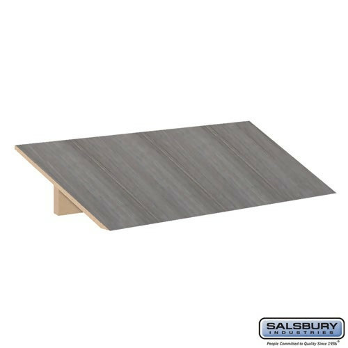 Salsbury Sloping Hood - for 12 Inches Wide - 15 Inch Deep Premier Wood Locker - 3 Wide - Skyline Walnut - Sweatfully