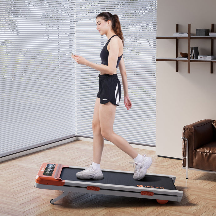 DeerRun Z10 12% Auto Incline Smart Walking Pad Treadmill with remote control-Orange - Sweatfully